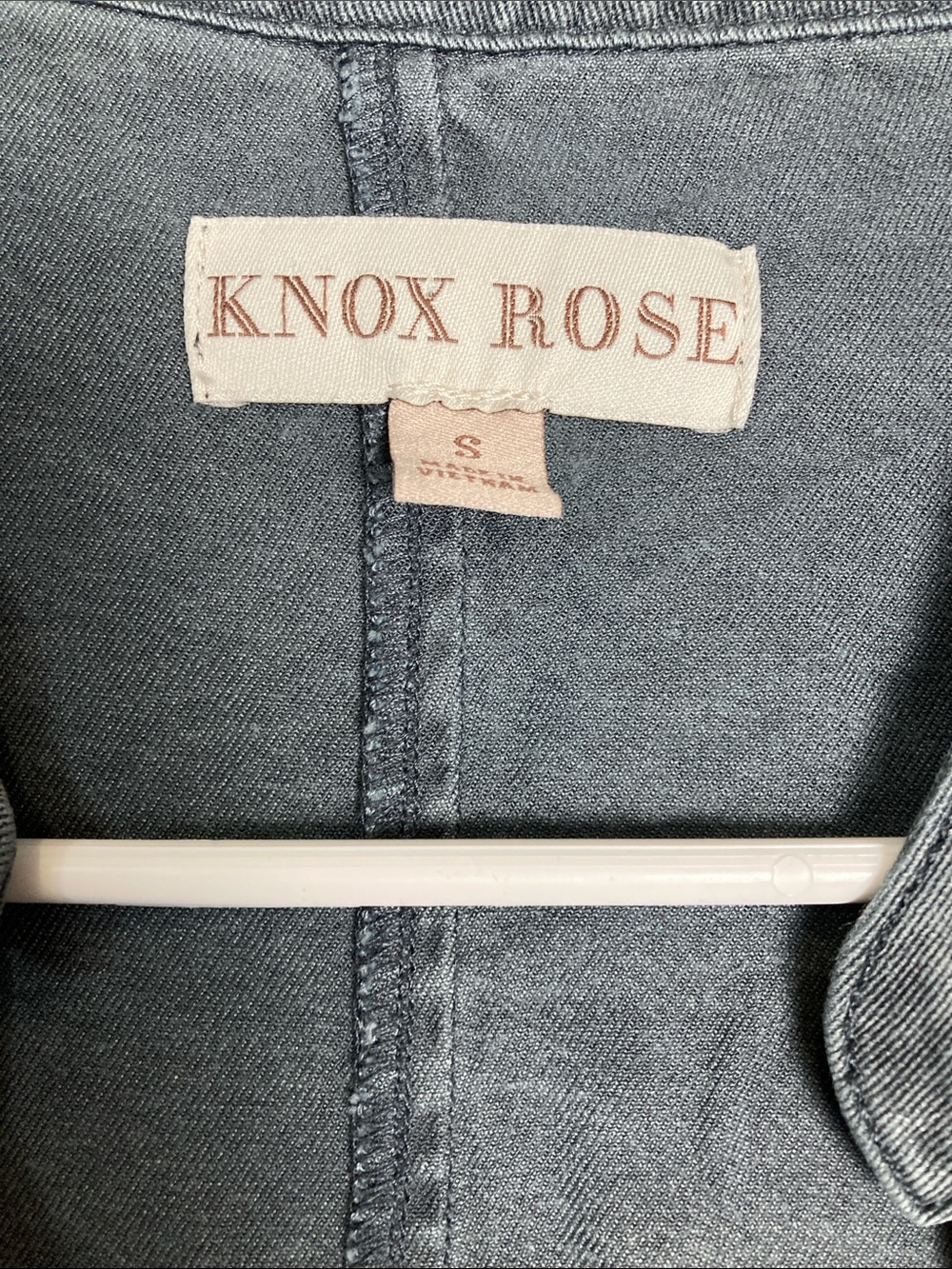 Knox Rose Washed Gray Drawstring Utility Jacket - Picture 2 of 4